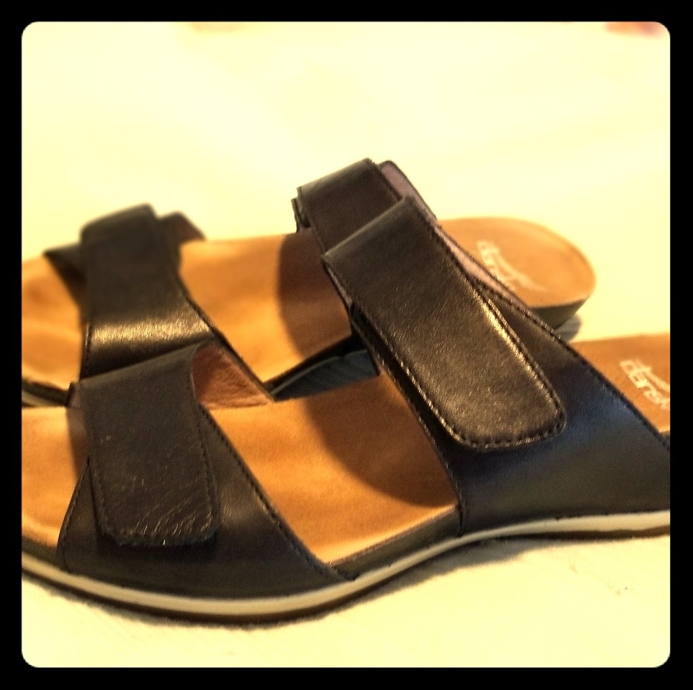 Dansko Vienna Slide Wedge Black